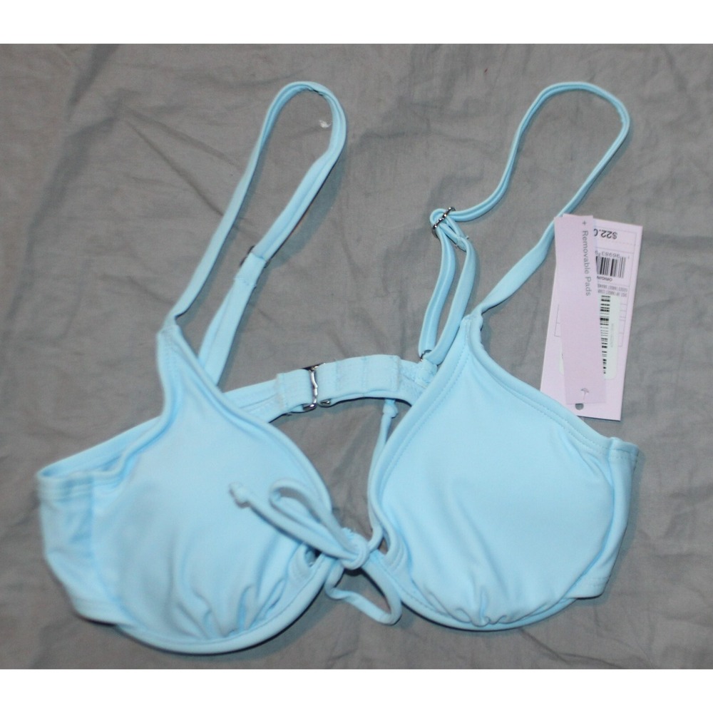 Women's Tie Detail Underwire Bikini Top - Wild Fable Blue XS